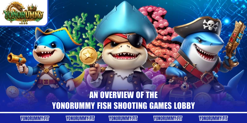 An overview of the Yonorummy Fish Shooting games lobby