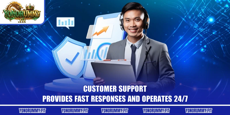 Customer support provides fast responses and operates 24/7