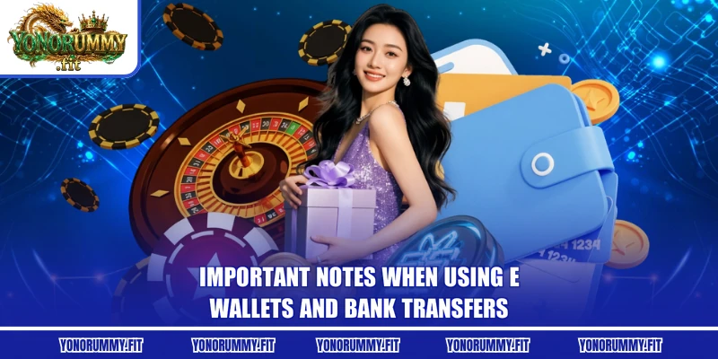 Important notes when using E-Wallets and Bank Transfers